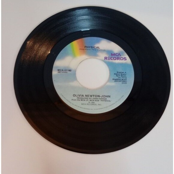 Olivia Newton John- Physical/The Promise - 45rpm Record - No Sleeve - Picture 1 of 2
